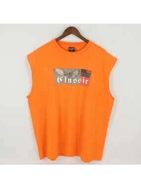 Harley-Davidson Las Vegas, NV Men's 2XL Orange Crewneck Graphic Tank Top